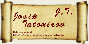 Josip Tatomirov vizit kartica